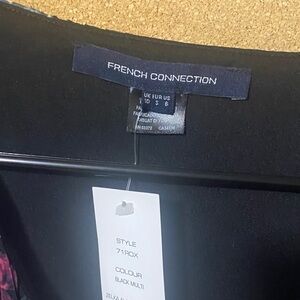 French Connection Black and Multi-Color Dress